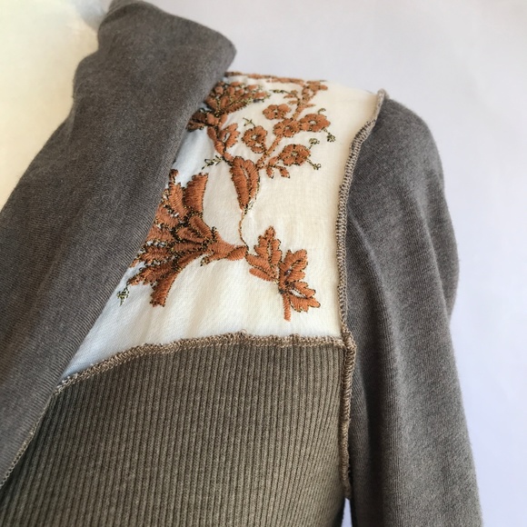 Tiny Anthropologie Top Floral Patchwork Green Med - Picture 6 of 8